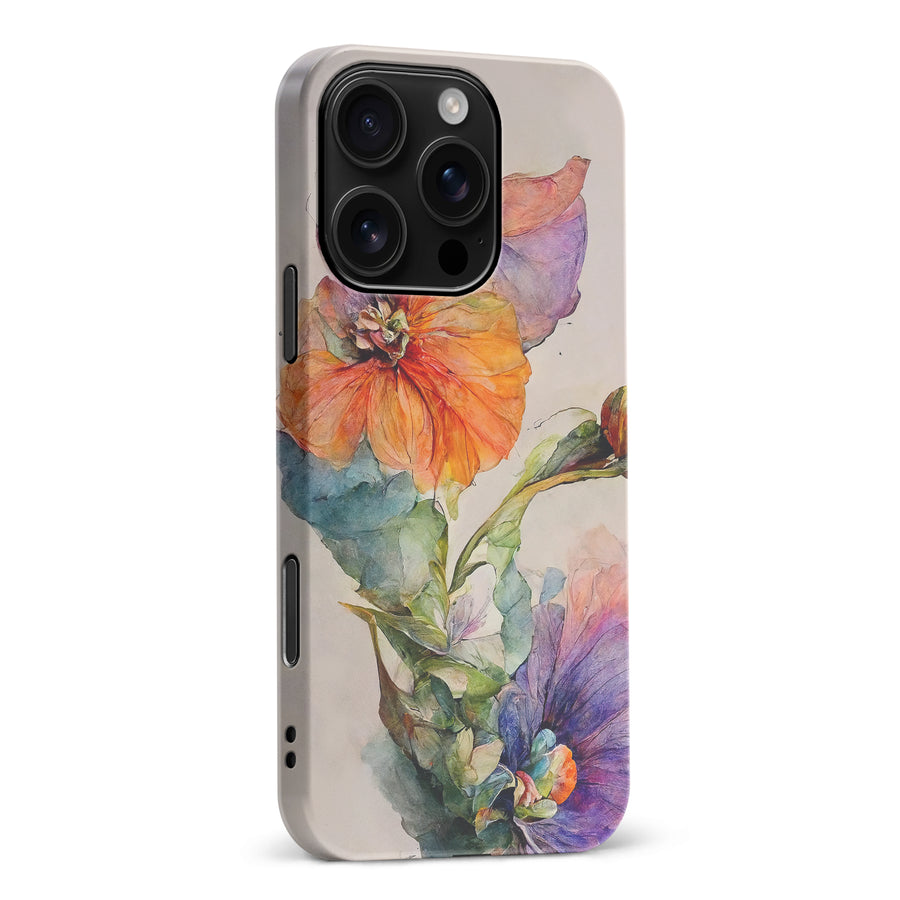 iPhone 16 Pro Max Pastel Painted Petals Phone Case