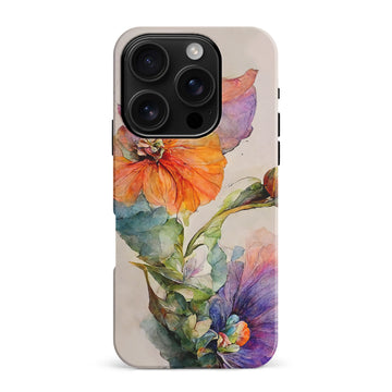 iPhone 16 Pro Max Pastel Painted Petals Phone Case