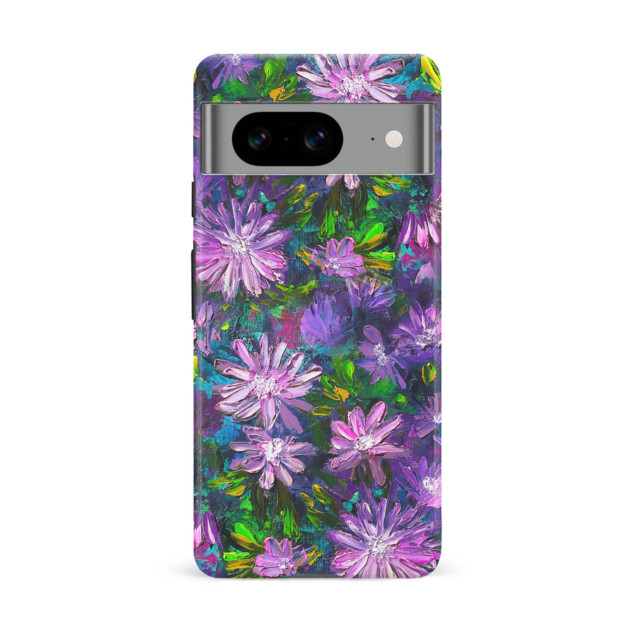 Google Pixel 8 Kaleidoscope Painted Flowers Phone Case