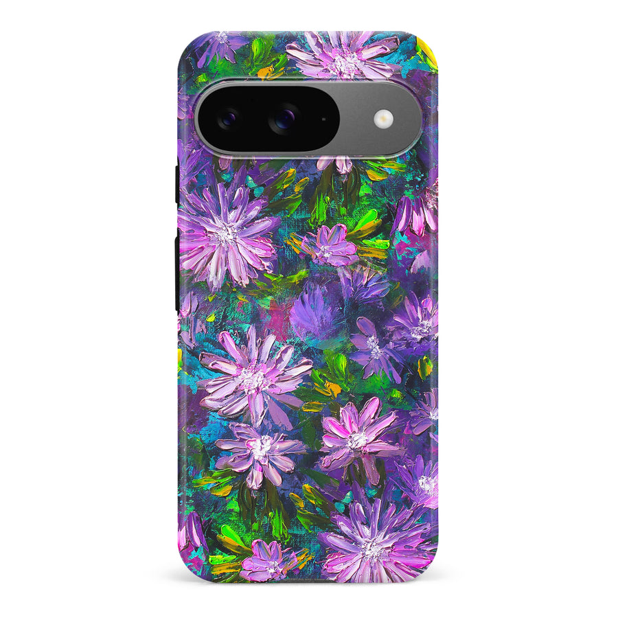 Google Pixel 9 Kaleidoscope Painted Flowers Phone Case