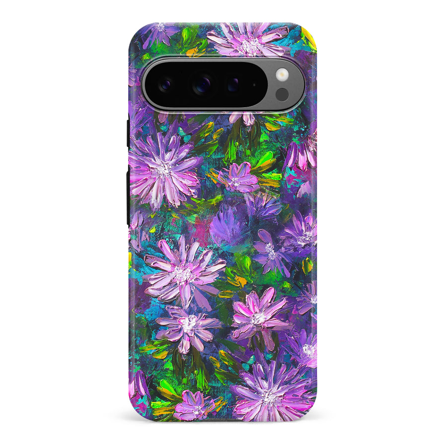 Google Pixel 9 Pro Kaleidoscope Painted Flowers Phone Case