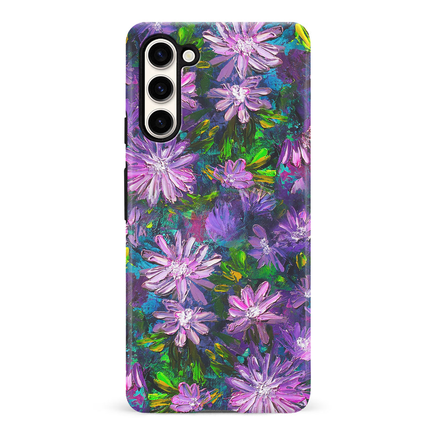 Samsung Galaxy S23 Kaleidoscope Painted Flowers Phone Case