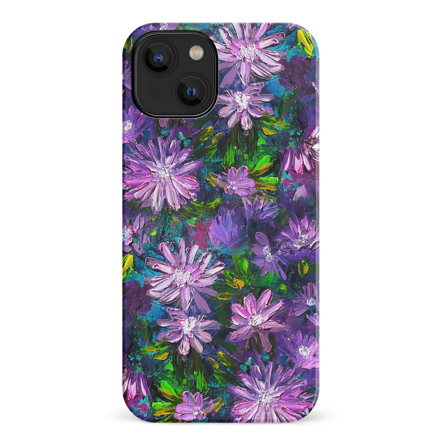 iPhone 13 Mini Kaleidoscope Painted Flowers Phone Case