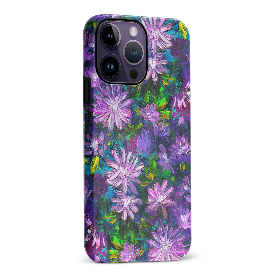 iPhone 14 Plus Kaleidoscope Painted Flowers Phone Case