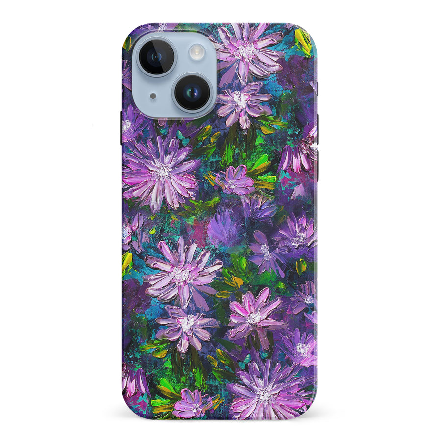 iPhone 15 Kaleidoscope Painted Flowers Phone Case