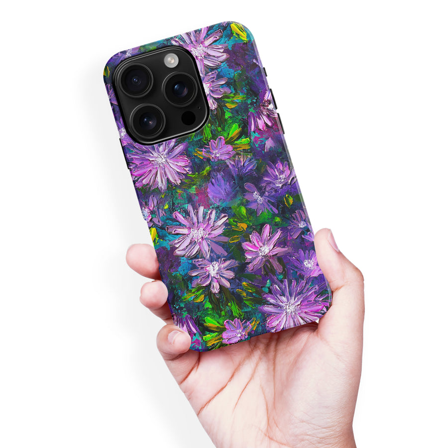 iPhone 16 Pro Max Kaleidoscope Painted Flowers Phone Case