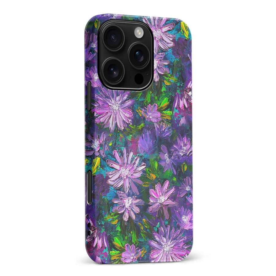 iPhone 16 Pro Max Kaleidoscope Painted Flowers Phone Case