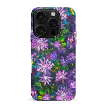 iPhone 16 Pro Max Kaleidoscope Painted Flowers Phone Case