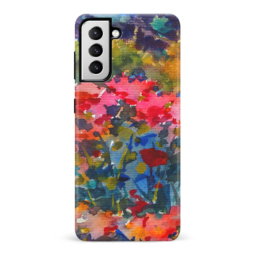 Samsung Galaxy S21 Painted Wildflowers Phone Case