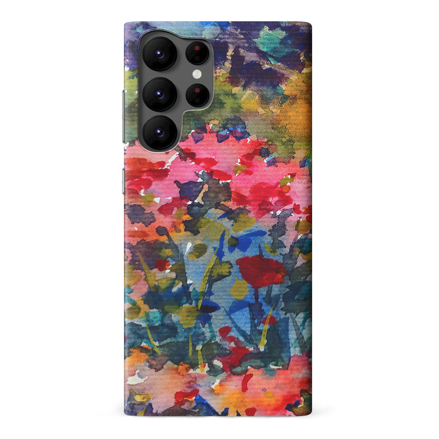 Samsung Galaxy S22 Ultra Painted Wildflowers Phone Case