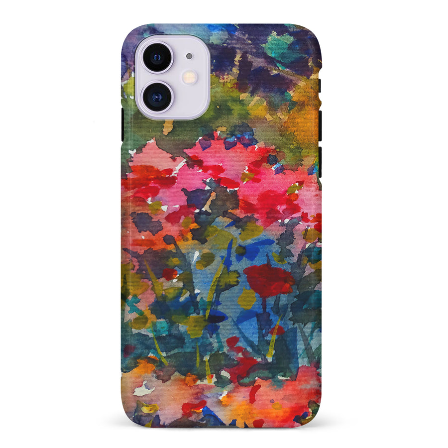 iPhone 11 Painted Wildflowers Phone Case