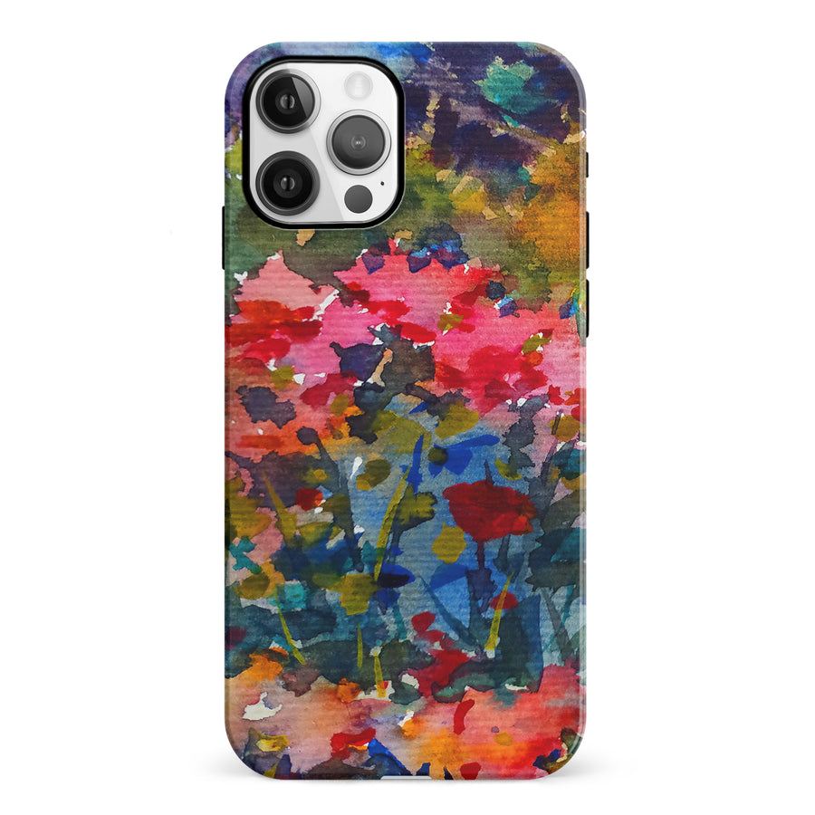 iPhone 12 Painted Wildflowers Phone Case