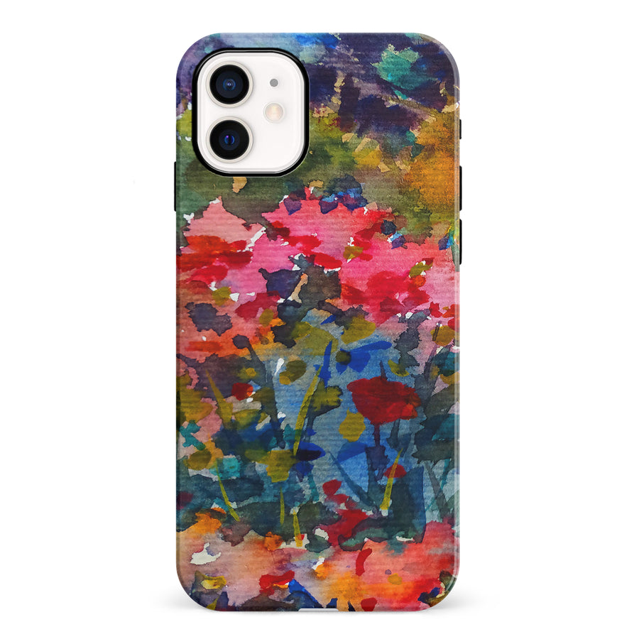 iPhone 12 Mini Painted Wildflowers Phone Case