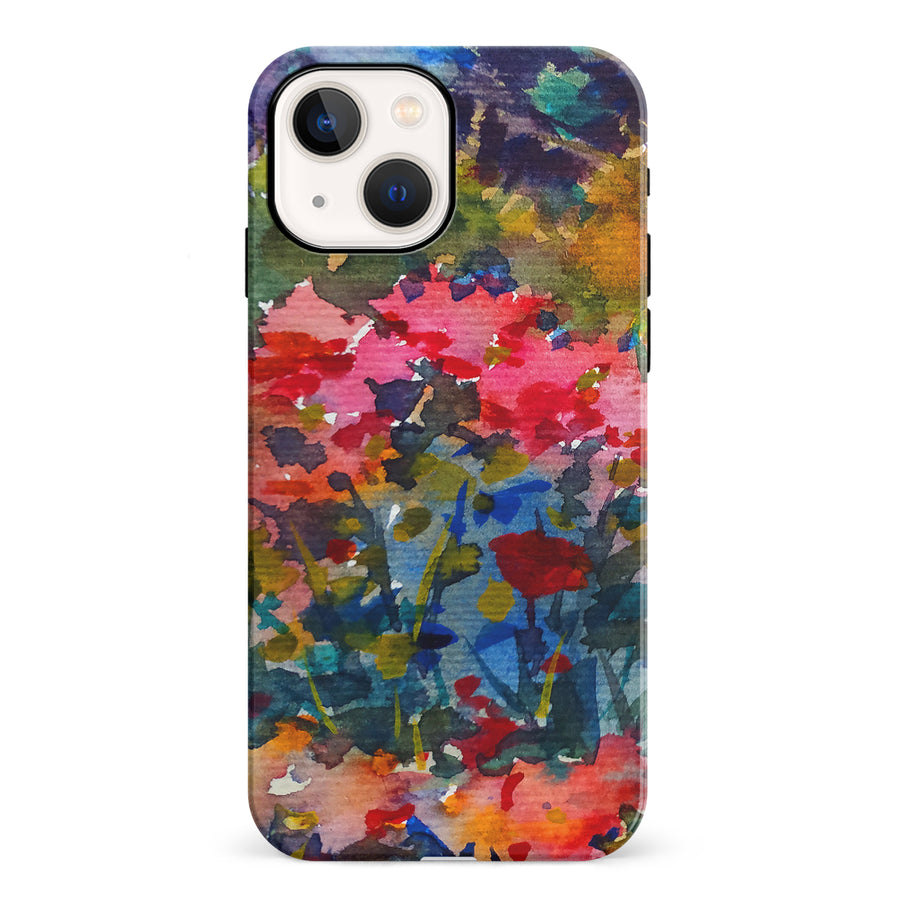 iPhone 13 Mini Painted Wildflowers Phone Case