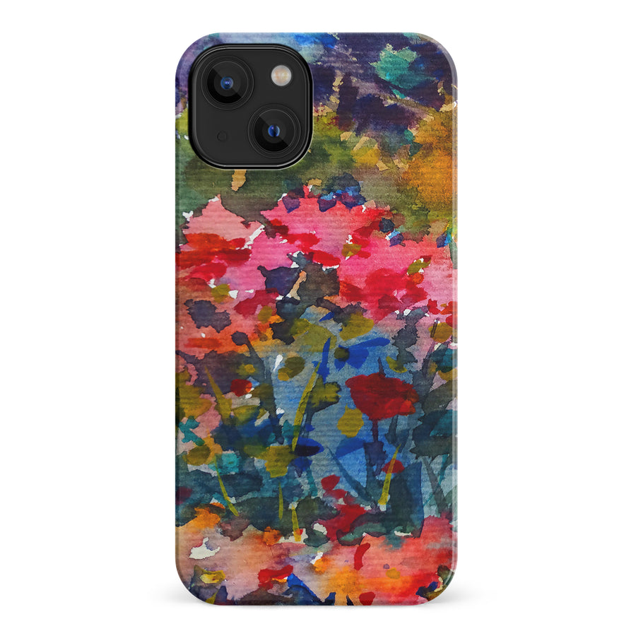 iPhone 14 Painted Wildflowers Phone Case