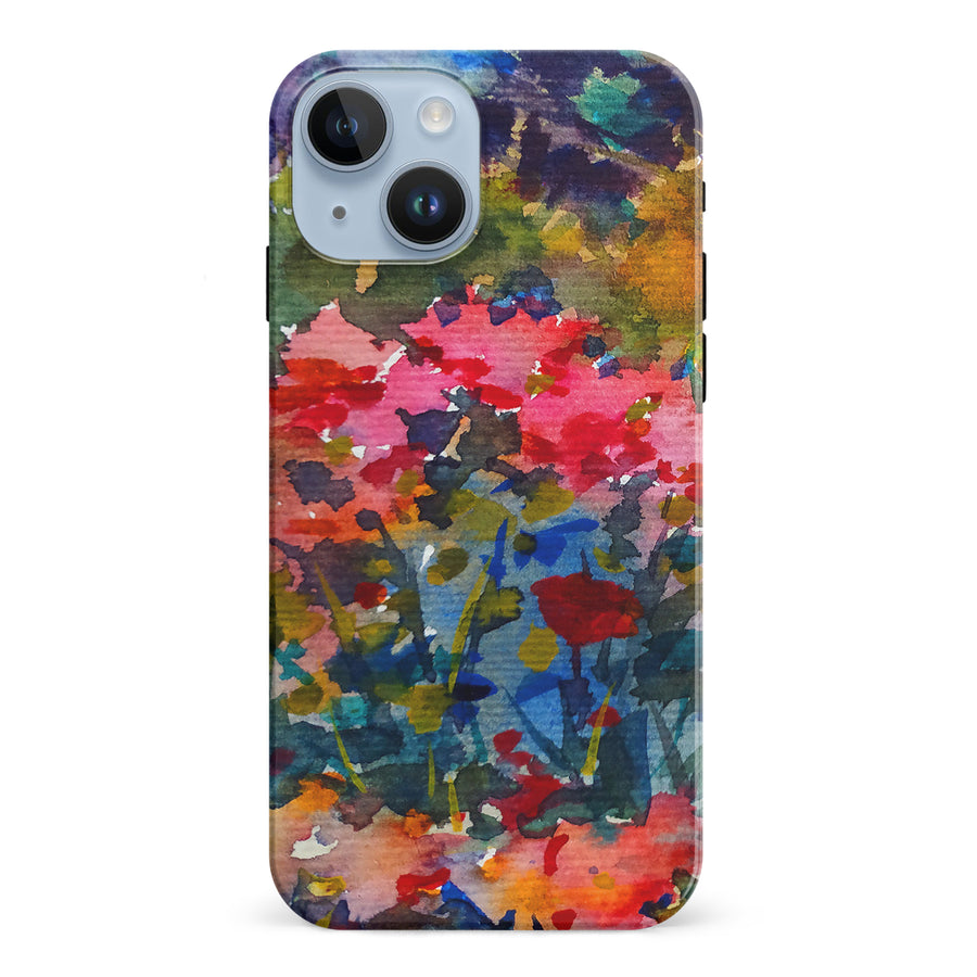 iPhone 15 Painted Wildflowers Phone Case