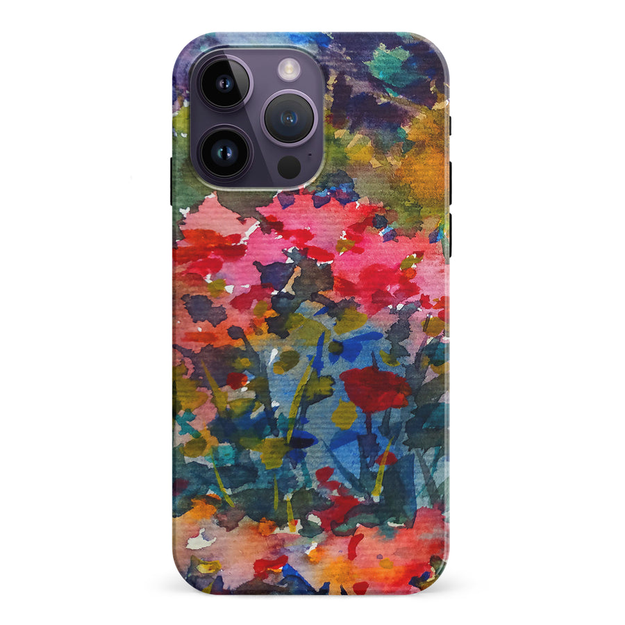 iPhone 15 Pro Painted Wildflowers Phone Case