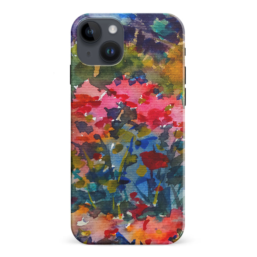 iPhone 15 Plus Painted Wildflowers Phone Case