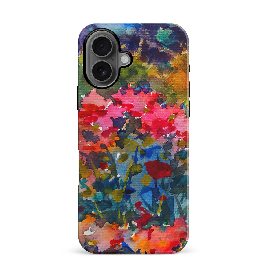 iPhone 16 Painted Wildflowers Phone Case