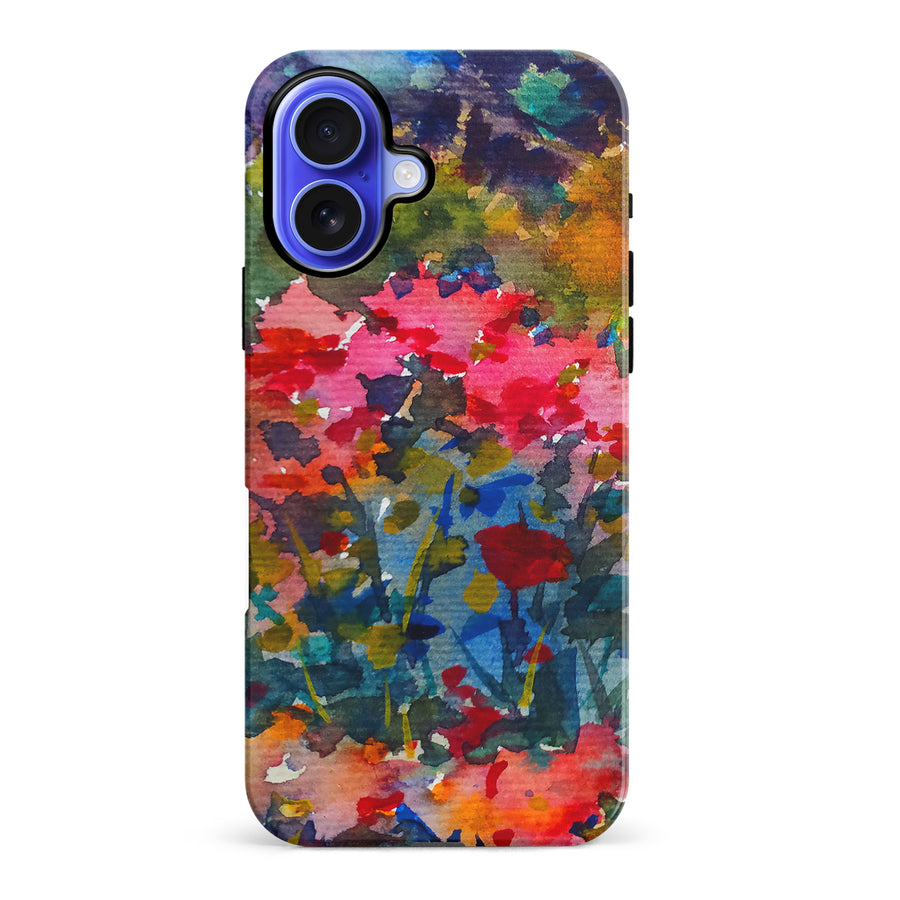 iPhone 16 Plus Painted Wildflowers Phone Case