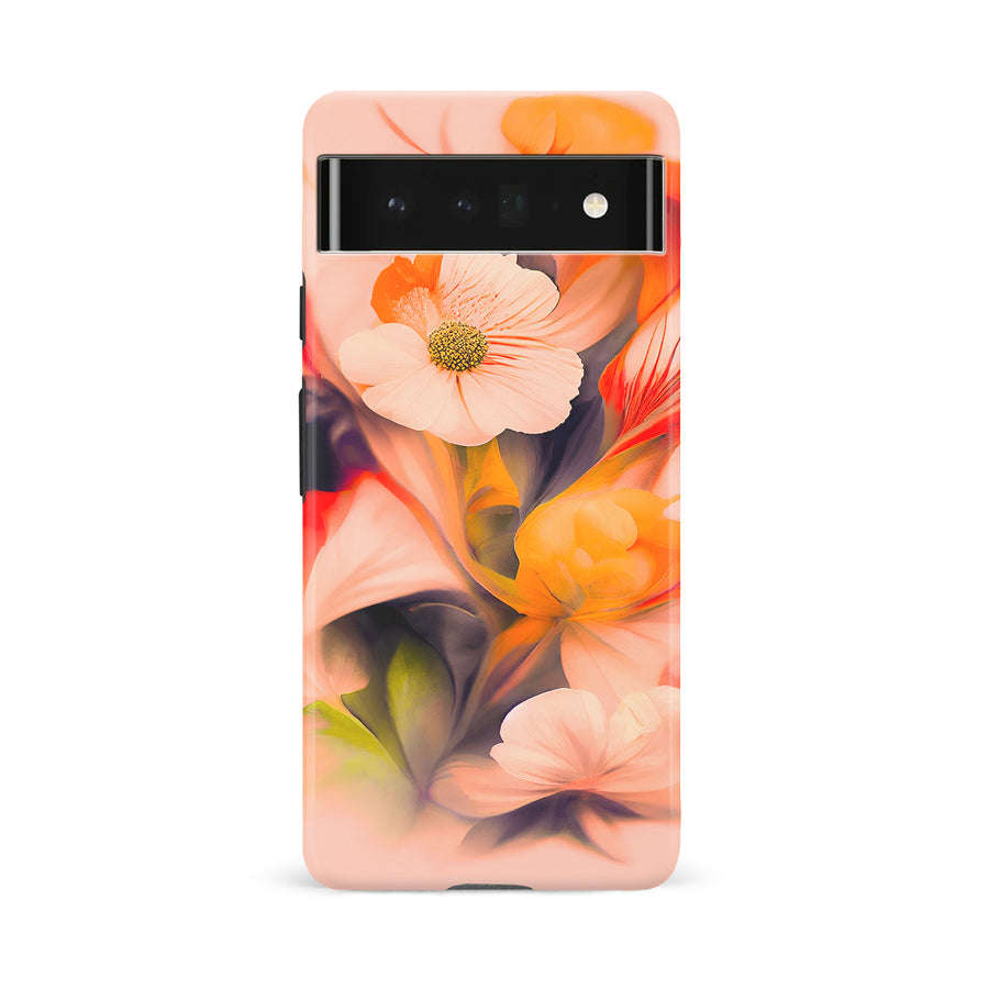 Google Pixel 6A Tranquil Painted Orchids Phone Case