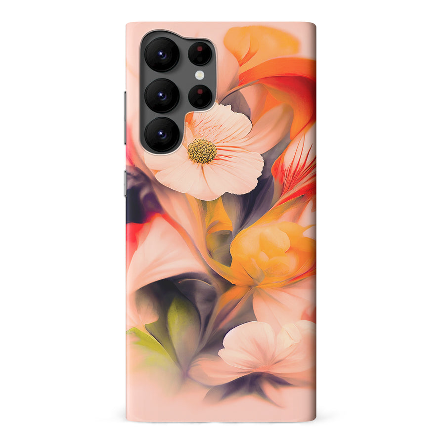 Samsung Galaxy S22 Ultra Tranquil Painted Orchids Phone Case