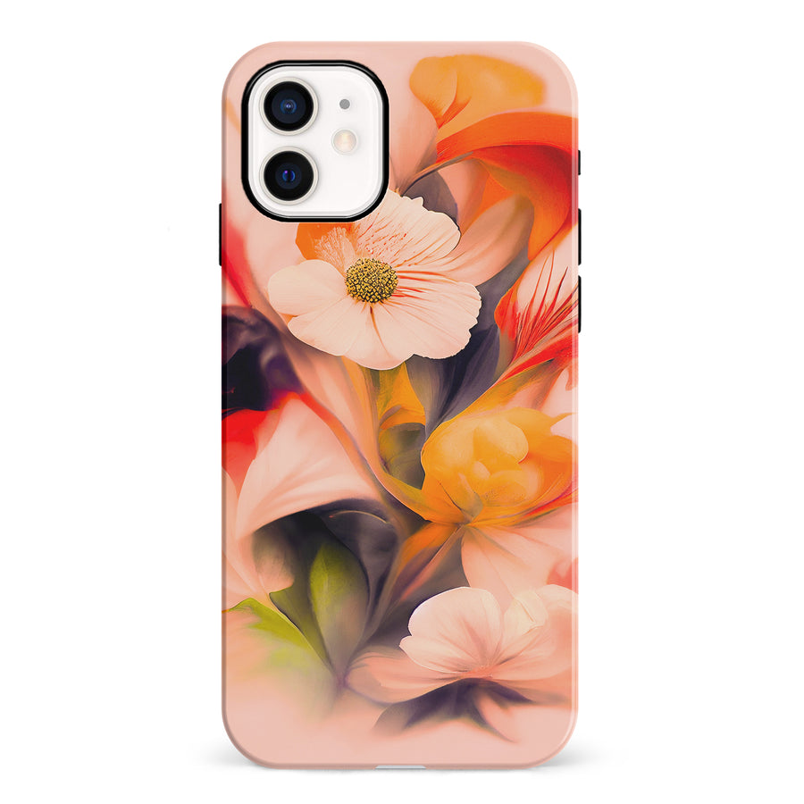 iPhone 12 Mini Tranquil Painted Orchids Phone Case