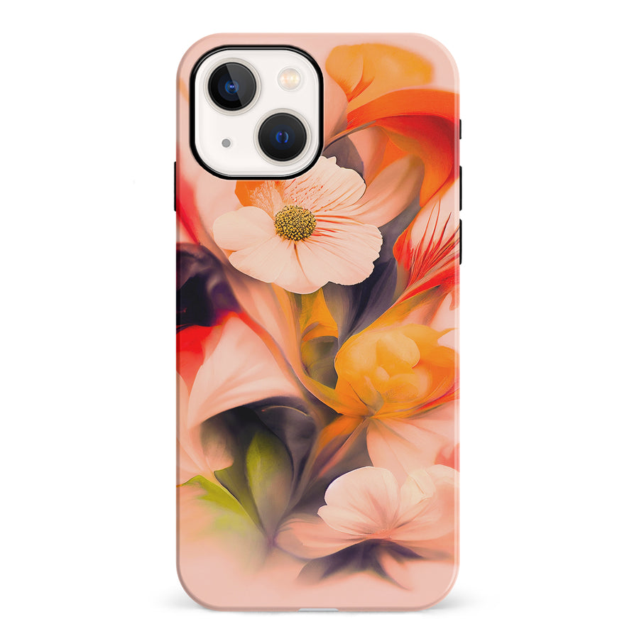 iPhone 13 Mini Tranquil Painted Orchids Phone Case