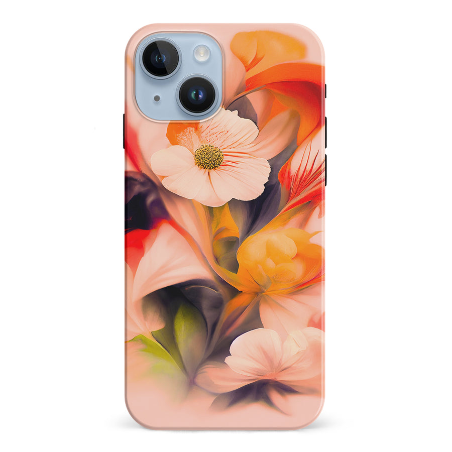 iPhone 15 Tranquil Painted Orchids Phone Case