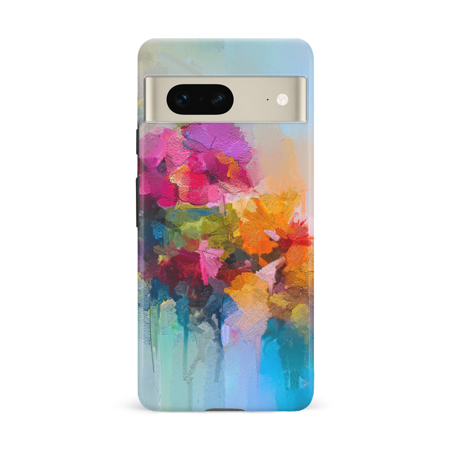 Google Pixel 7 Dance Painted Flowers Phone Case