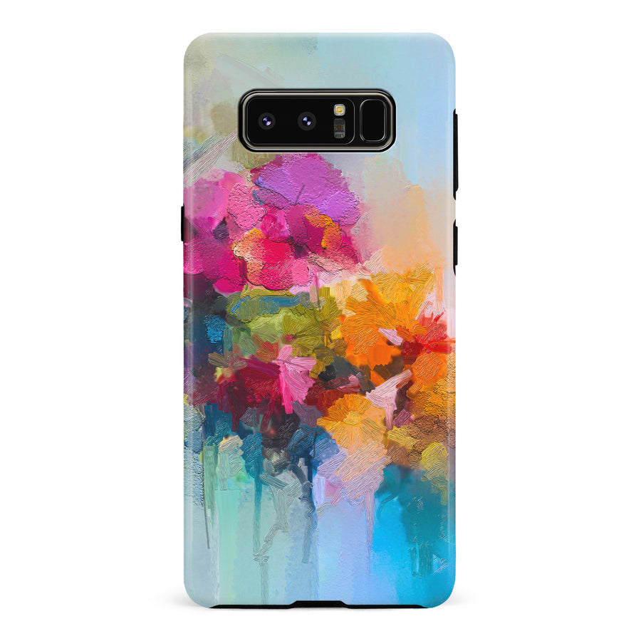 Samsung Galaxy Note 8 Dance Painted Flowers Phone Case