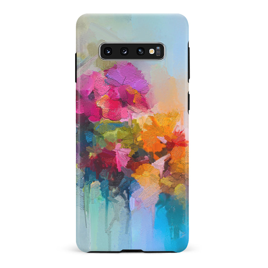Samsung Galaxy S10 Dance Painted Flowers Phone Case