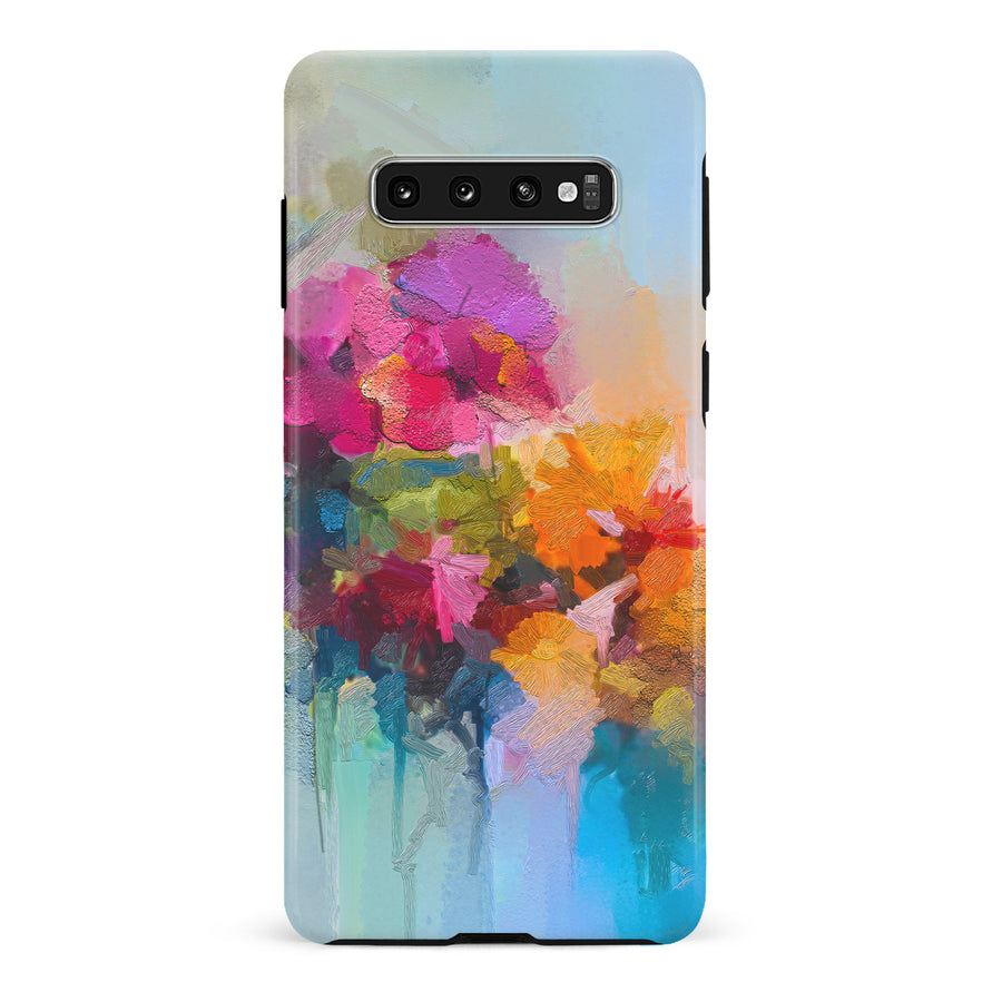 Samsung Galaxy S10 Plus Dance Painted Flowers Phone Case