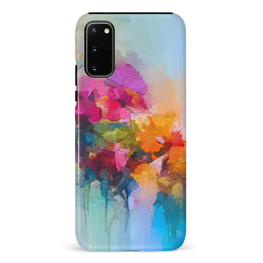 Samsung Galaxy S20 Dance Painted Flowers Phone Case