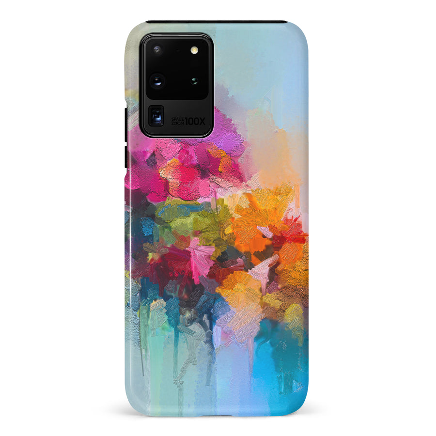 Samsung Galaxy S20 Ultra Dance Painted Flowers Phone Case