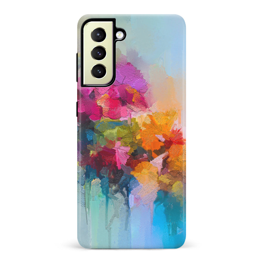 Samsung Galaxy S22 Plus Dance Painted Flowers Phone Case