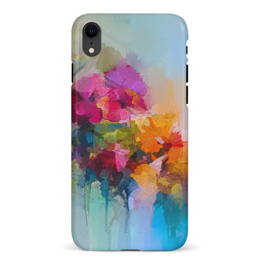 iPhone XR Dance Painted Flowers Phone Case