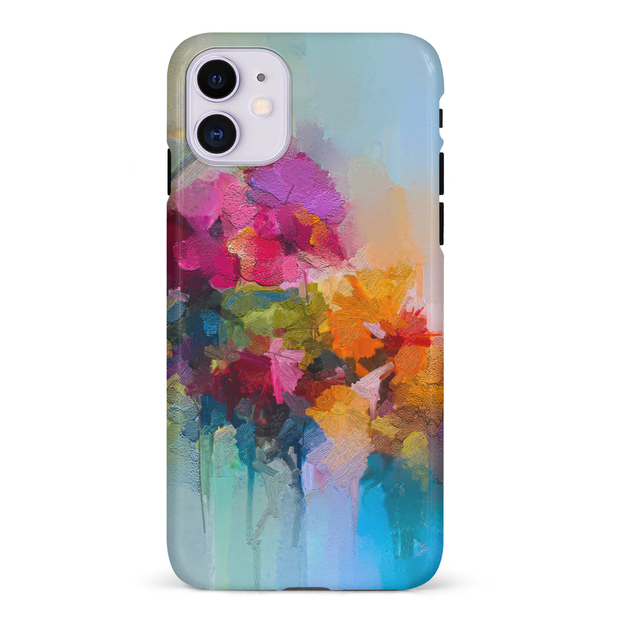 iPhone 11 Dance Painted Flowers Phone Case