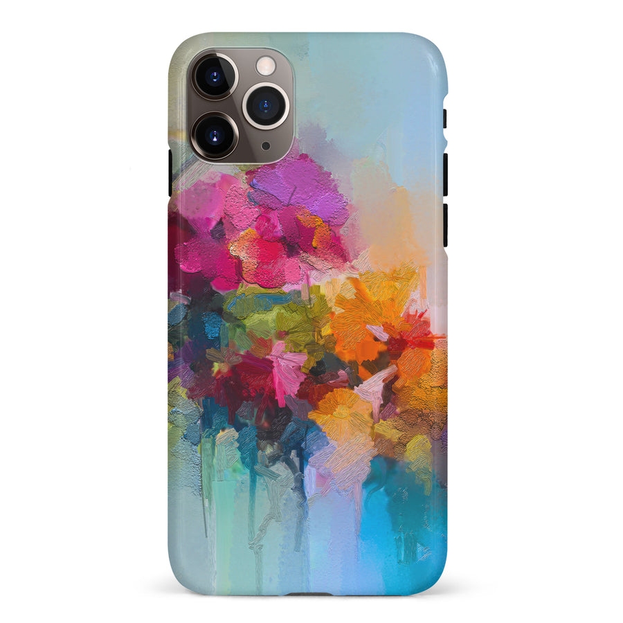 iPhone 11 Pro Max Dance Painted Flowers Phone Case