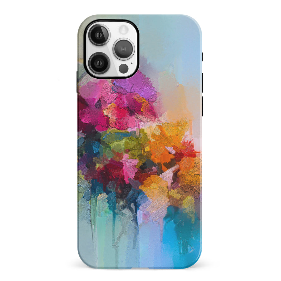 iPhone 12 Dance Painted Flowers Phone Case