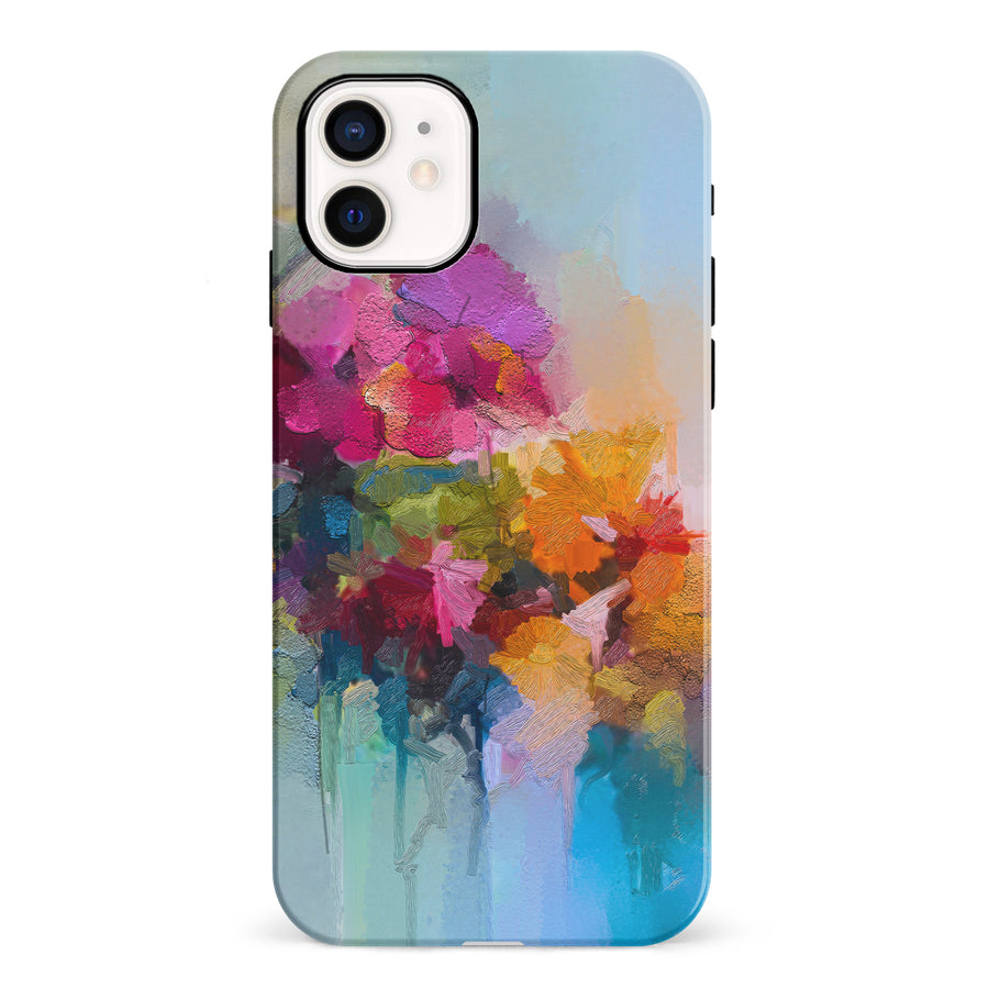 iPhone 12 Mini Dance Painted Flowers Phone Case