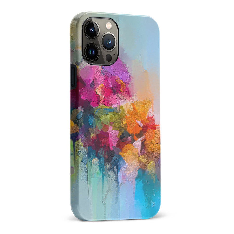 iPhone 13 Pro Max Dance Painted Flowers Phone Case