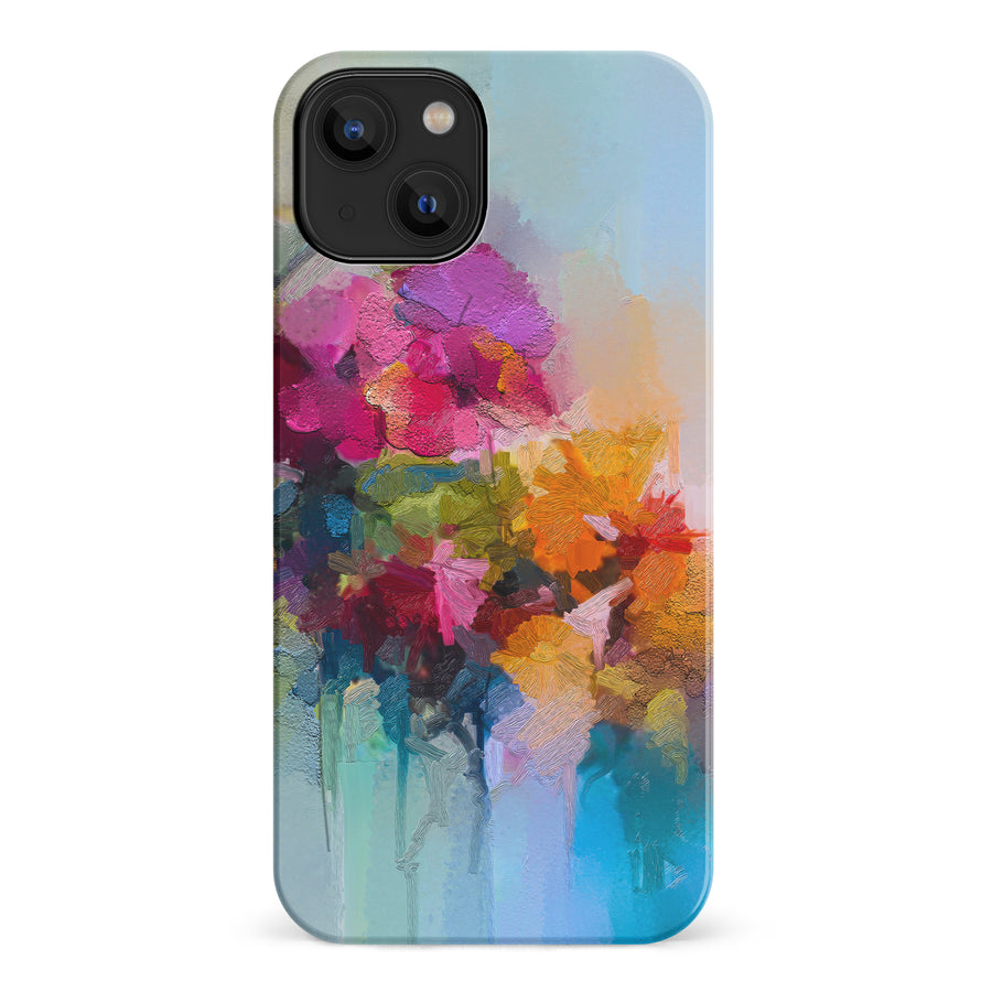 iPhone 14 Dance Painted Flowers Phone Case