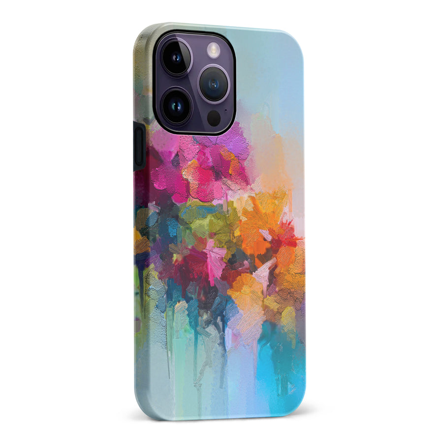 iPhone 14 Pro Max Dance Painted Flowers Phone Case