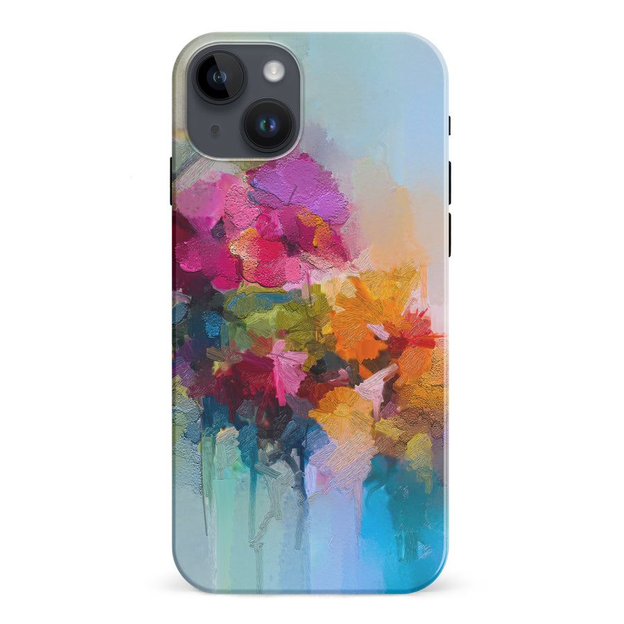 iPhone 15 Plus Dance Painted Flowers Phone Case