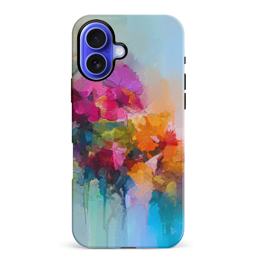 iPhone 16 Plus Dance Painted Flowers Phone Case