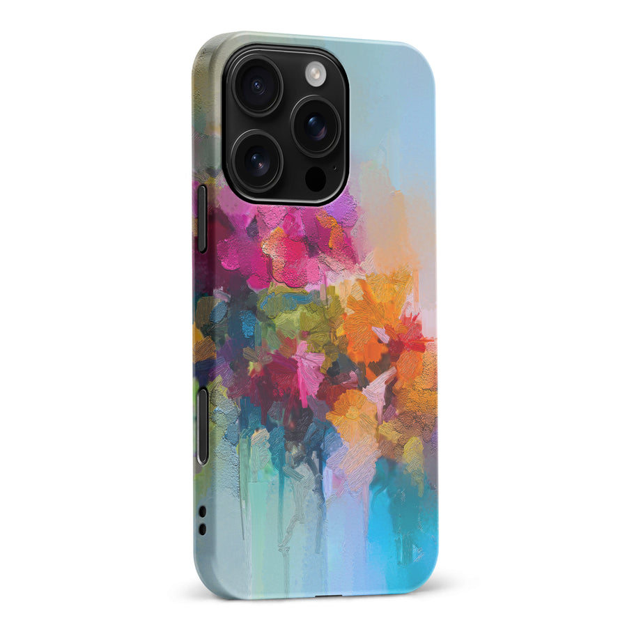 iPhone 16 Pro Max Dance Painted Flowers Phone Case