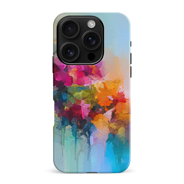 iPhone 16 Pro Max Dance Painted Flowers Phone Case