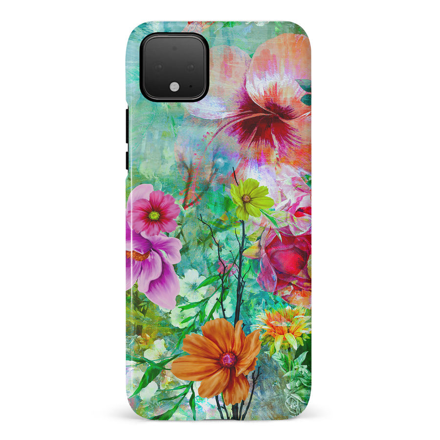 Google Pixel 4 Radiant Springtime Painted Flowers Phone Case