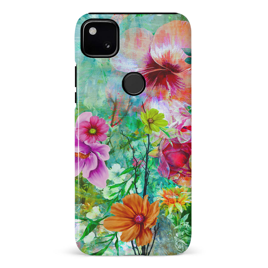 Google Pixel 4A Radiant Springtime Painted Flowers Phone Case